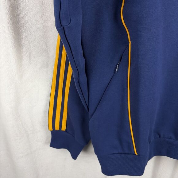 Adidas LA Galaxy MLS Travel Hoodie Navy Blue Size Small NWT - Picture 2 of 7